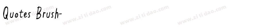 Quotes Brush字体转换